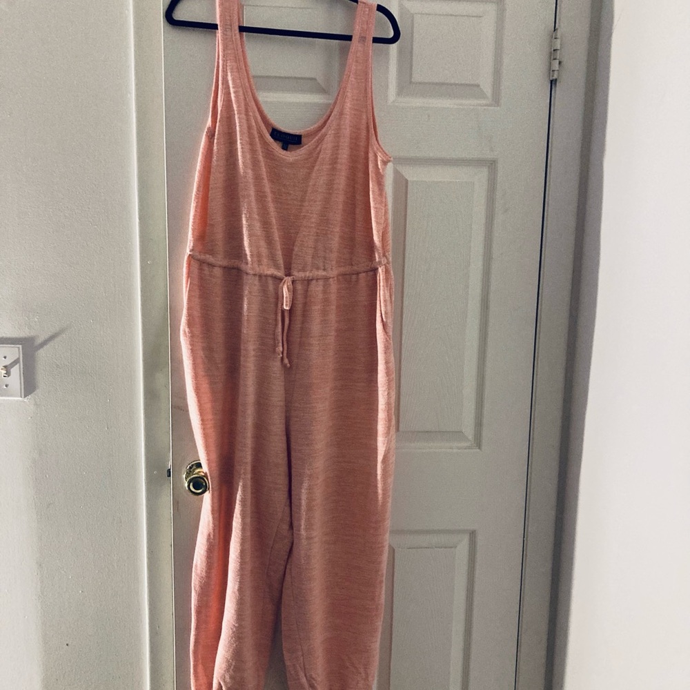 Pink Sleeveless Lounging Jumpsuit